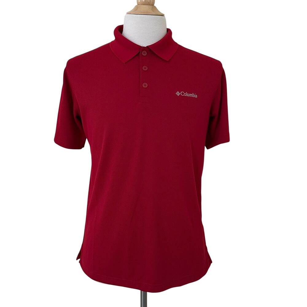 Columbia Omni-Wick Men's Red Short Sleeves Polo Shirt Size M